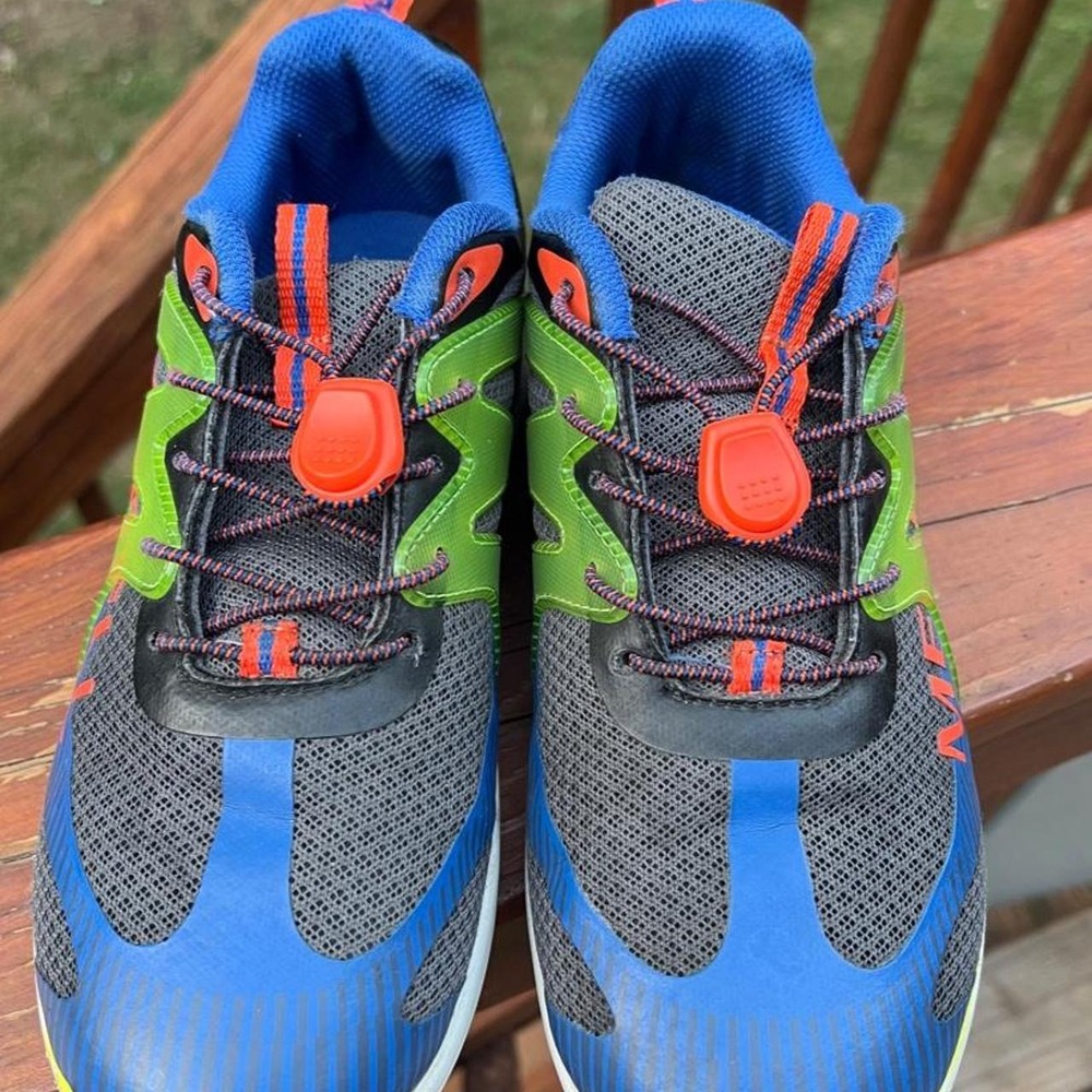 Merrell Youth 6 Agility Peak KDZ Boys Blue Green Orange Trail Hiking Sneakers